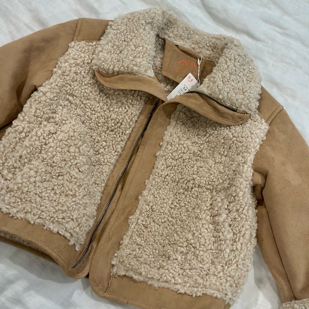 Cozy Brown Sherpa Kids Jacket